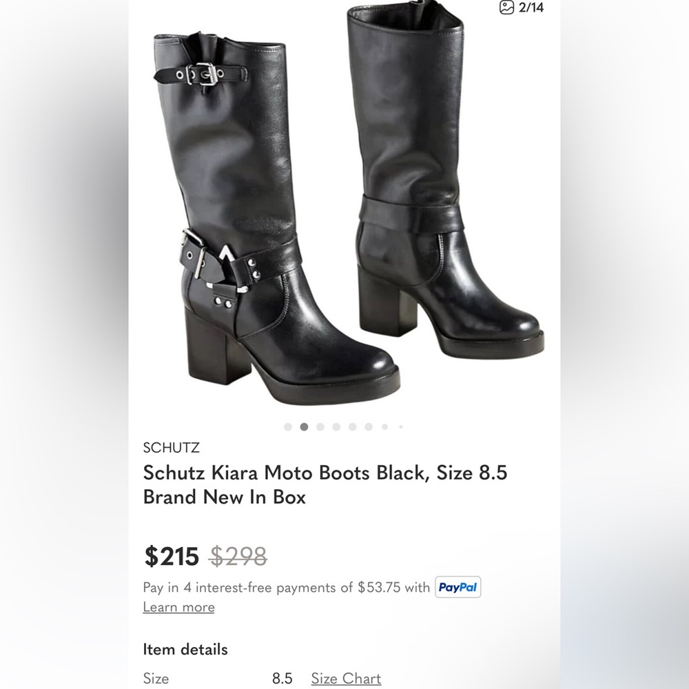 Saks Schutz NIB Kiara Leather Boots - Picture 8 of 11
